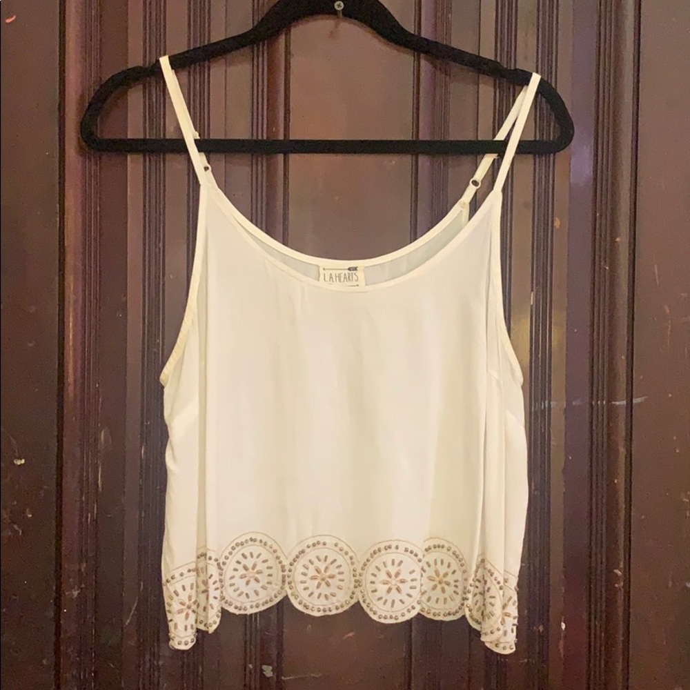 Embroidered tank top